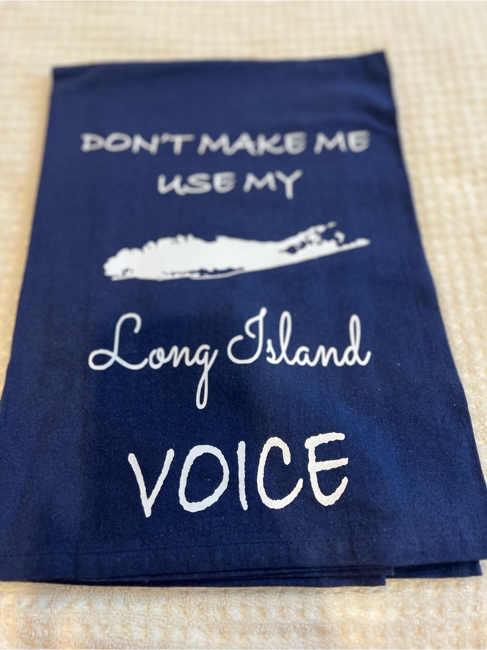 Long Island Voice Navy Decorative Kitchen Towel